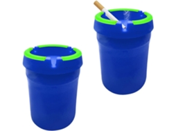 Conjunto De 2 Cinzeiros Automotivos De Plástico Fosforescente Com Tampas, Porta-copos Autoextinguíveis