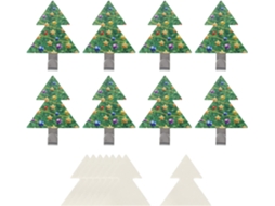 Conjunto De 8-ganchos Autoadesivos Aço Inoxidável Para Árvore Natal, Fixação Na Parede, Sem Furos Ou Necessidade De