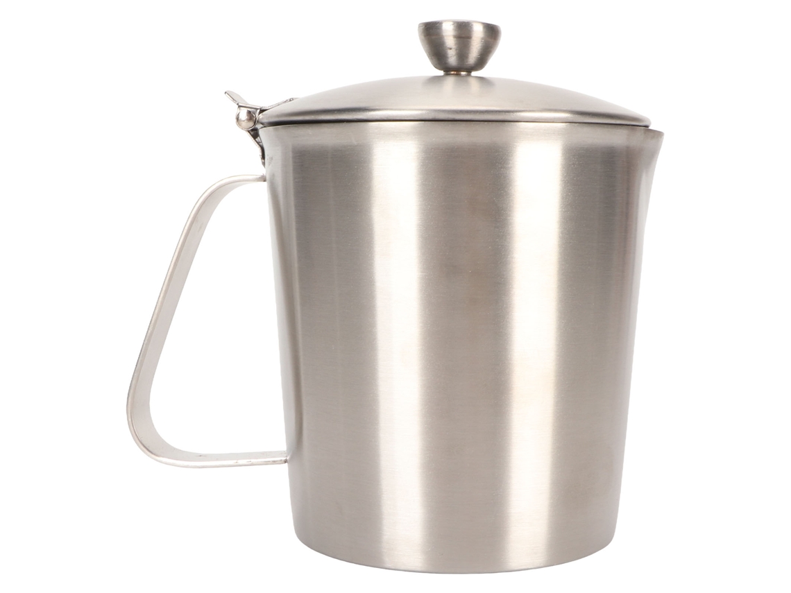 Mali copo Medidor de Aço Inoxidável 304 com Alça e Tampa 700ml para Espuma de Leite e Café Latte
