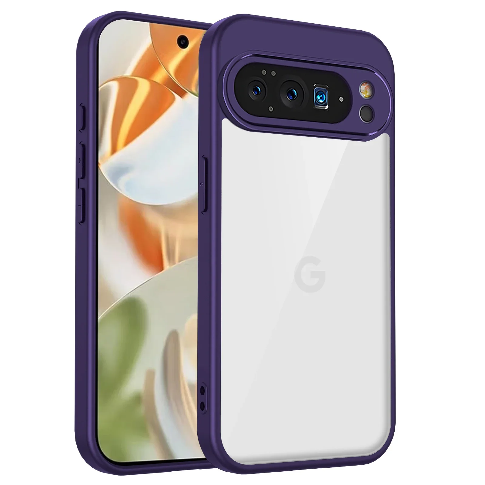 (roxo, Google Pixel 10) Caso De Telefone Transparente Fosco Ultra Fino Simples, Tampa Traseira Protetora Tpu À Prova De Choque