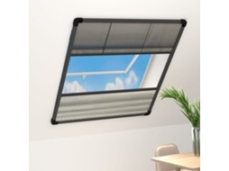 Vidaxl Tela Anti-insetos Plissada Janela C/ Quebra-luz Alum. 80x100cm