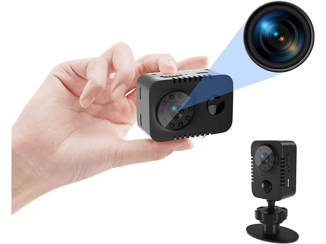 Mini Spy Camera 1080p Hd Pir Visão Noturna Nanny Body 60 Dias Espera Sem Wifi Preto Yizhood