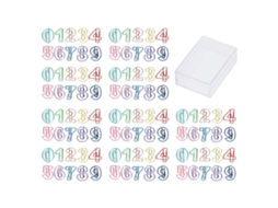 100 Grampos Papel Forma Número Divertidos Coloridos