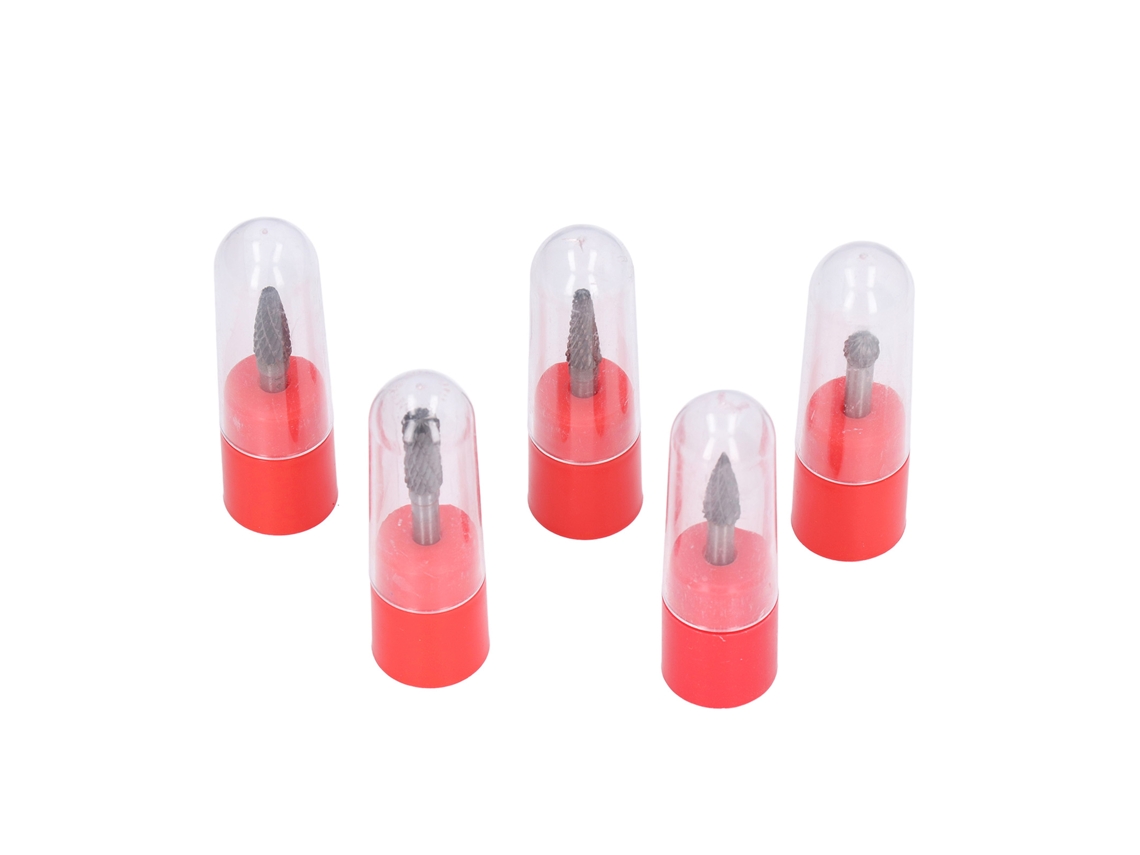 Kit de 5 Borrões de Tungstênio Primerox 6x8mm para Carpintaria, Gravação e Polimento