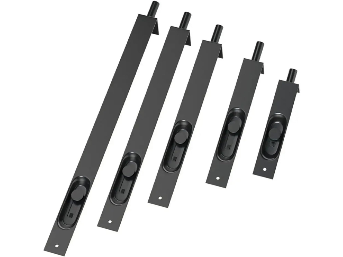 Fechadura De Embutir Para Porta Dupla, 2 Peças, Em Aço Inoxidável, Com Trava Deslizante Para Portas De 4 6 8 10 12 Polegadas