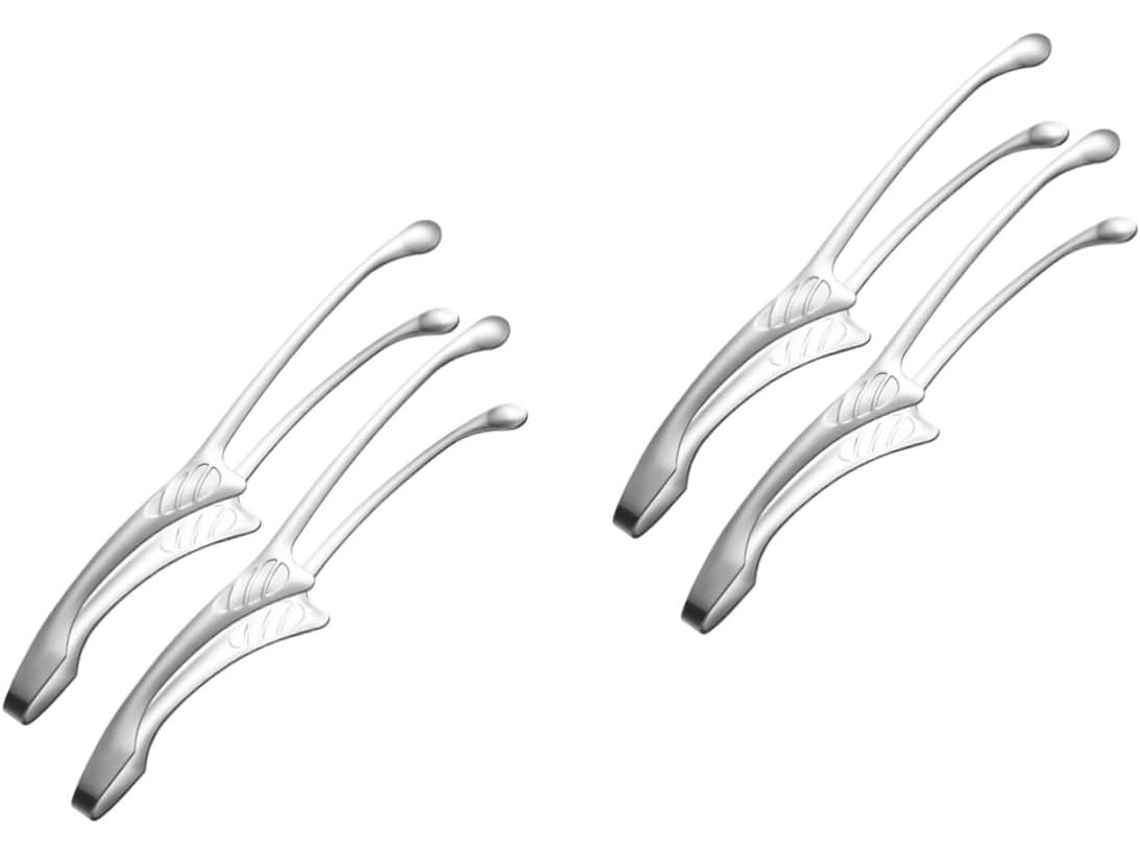 Conjunto De 2 Pinças Aço Inoxidável Kisangel Para Churrasco, Multifuncionais Para Chapas Quentes, Antiescaldantes, 2 Peças