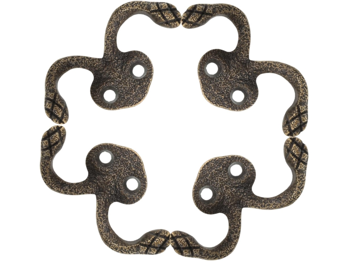Conjunto De 4 Ganchos De Parede Duplos E Triplos, Superfície Lisa