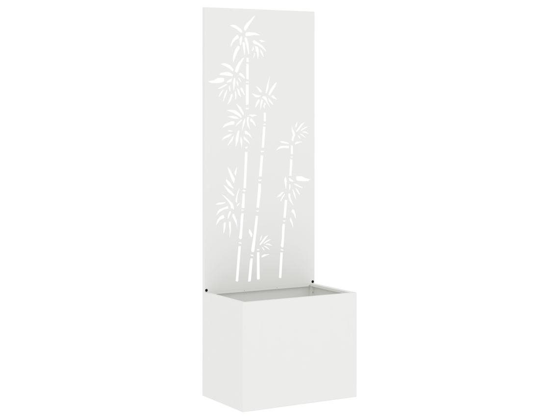 Conjunto 1 Tela De Jardim Vidaxl Branco Aço (50 X 32 X 150 Cm)