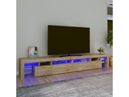 Vidaxl Móvel de Tv com Luzes Led 260x36,5x40 Cm Carvalho Sonoma