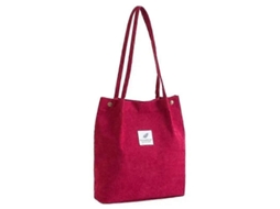 Bolsa De Compras Feminina Casual Dobrável Em Veludo Cotelê, De Alta Qualidade, Ecológica E Reutilizável, Leve E Com Alça De Ombro. Venda Por Atacado.