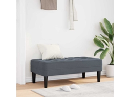 Vidaxl Banco Com Almofada Cinza Escuro 113 X 57 X 39 Cm Veludo
