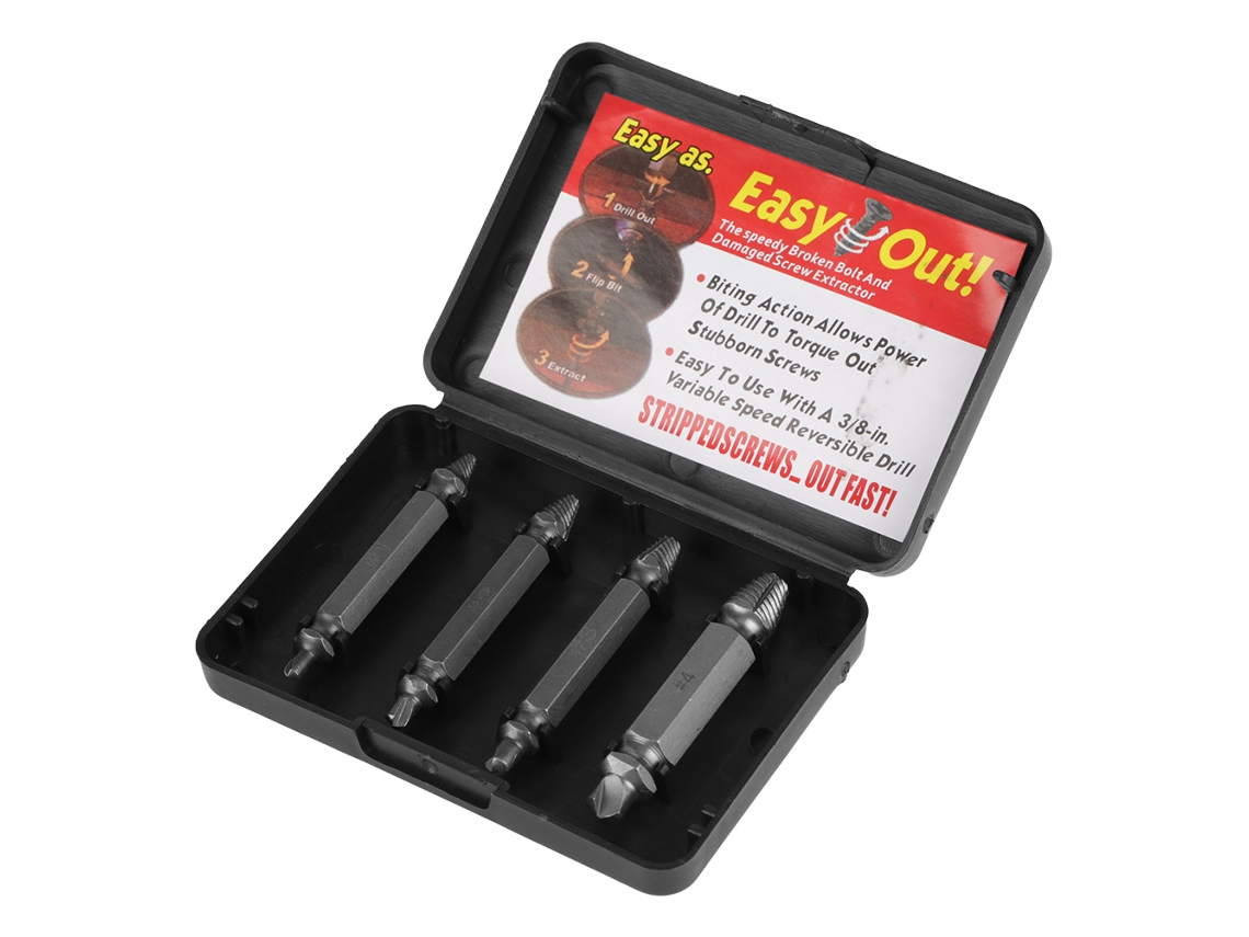 4 Peças De Ferramenta De Extração De Parafusos Danificados Para Remover Parafusos E Porcas De Aço E Liga Easy Out
