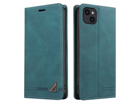 Capa Bloqueio Rfid Para Iphone 15 Gq.utrobe Pele Sintética Azul