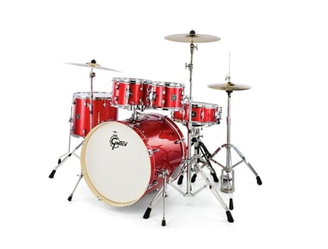 Gretsch Bateria Acustica Energy Studio Red com Set Pratos Paiste 101