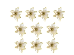 10 Unidades de Flor Falsa com Glitter ALLINLESS