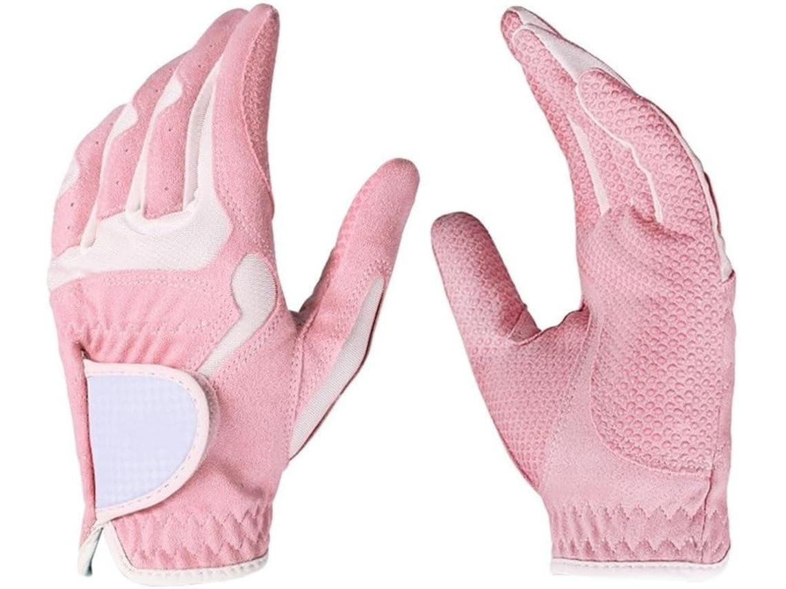 Luvas de Golfe Femininas, Antiderrapantes, em Microfibra com Grânulos, Respiráveis, com Proteção Solar e Resis