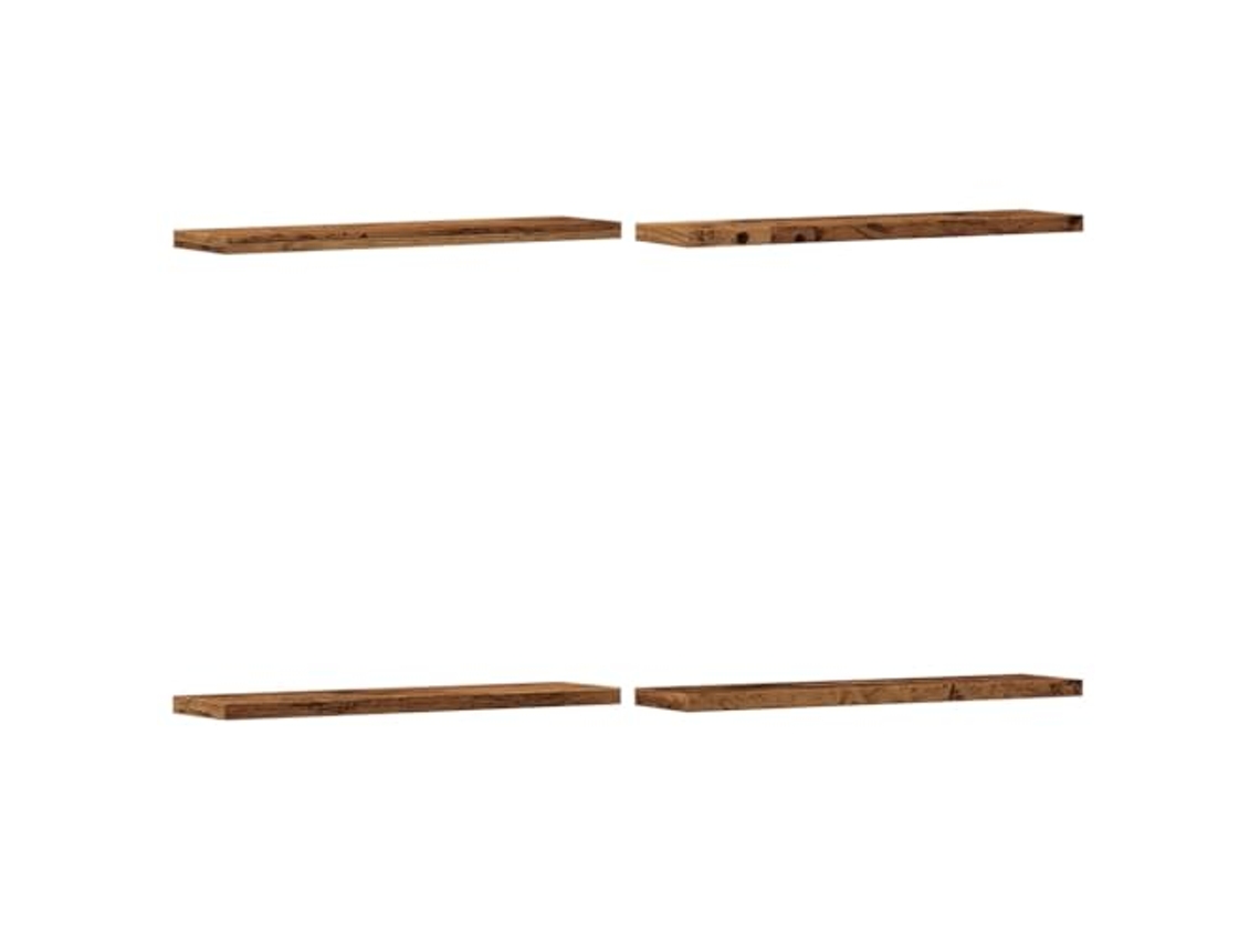 Wall Shelf, Wall Shelves Vidaxl Marrom Madeira Processada (40 X 10 X 1.5 Cm)