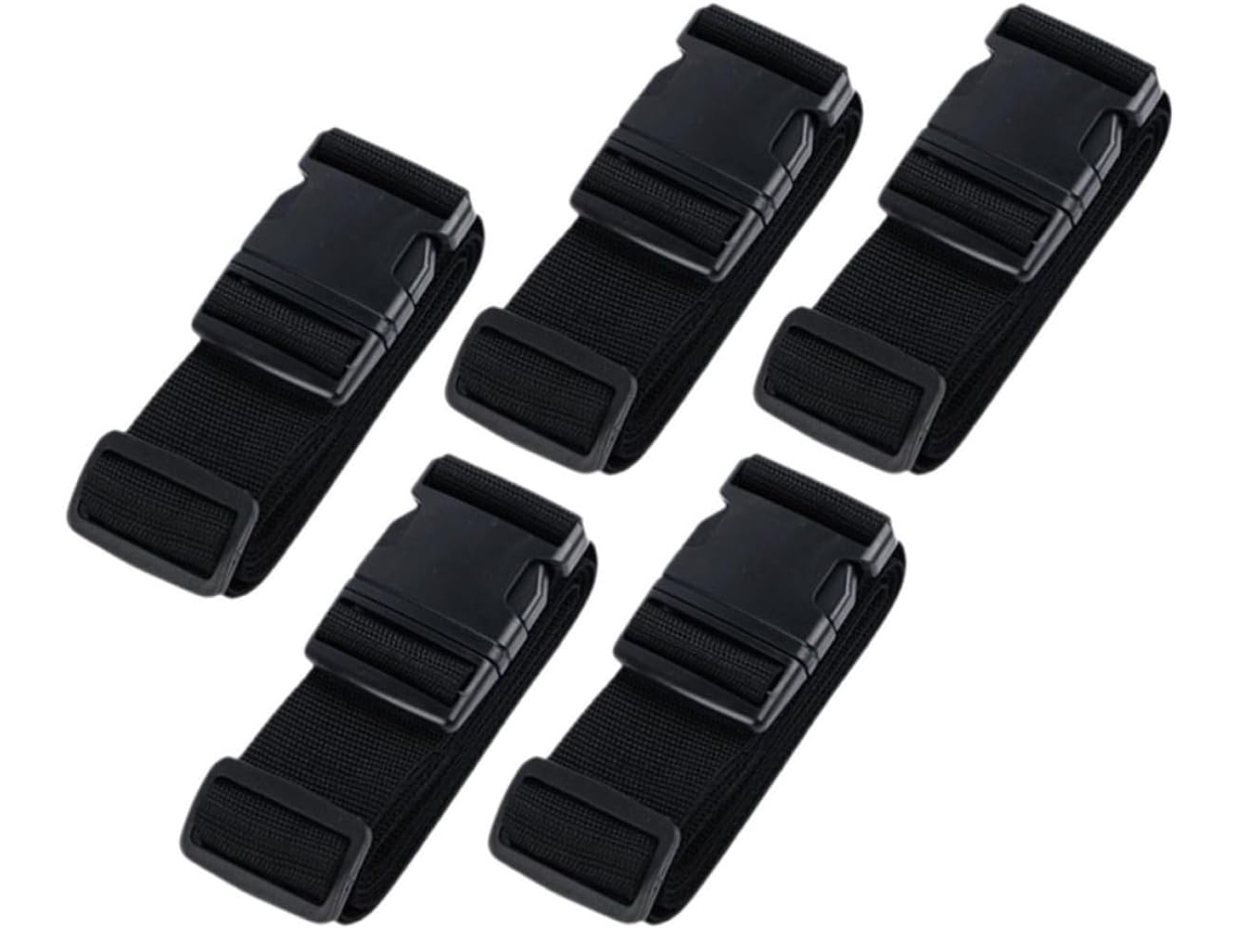Conjunto De 5 Cintas Ajustáveis Para Malas Operitacx Com Fivela Polipropileno, Práticas E Leves, Com Design Simples E