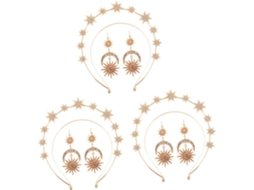 Conjunto De 9 Guirlandas Lunares E Solares, Acessório Brilhante Para Decoração E Fotos De Festas.