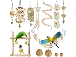 Conjunto De 5 Brinquedos Para Aves, Roer, Adequados Papagaios, Periquitos-de-cauda-longa E Pequenos Papagaios-de-crista, Ideal Para Crianças