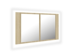 Led Mirror Cabinet, Led Mirror Cabinets Vidaxl Marrom Madeira Processada (n/a)