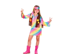 Fato de hippie arco-íris para meninas e adolescentes