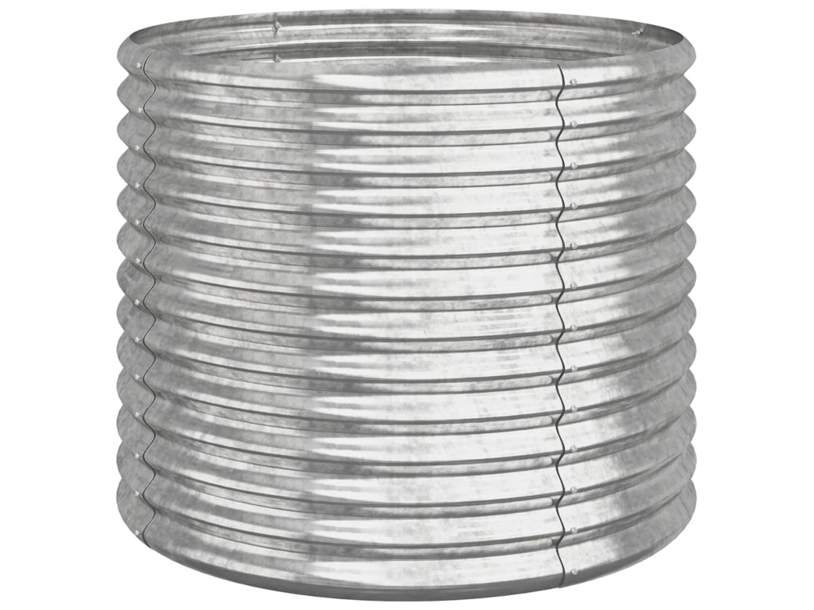 Vaso de jardim VIDAXL Prateado Aço (80 x 68 cm)