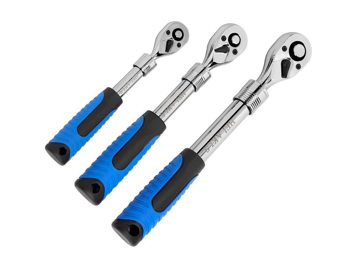 Chave de Carraca Extensível 3 Peças para Mecânicos de Automóveis