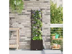 Vidaxl Vaso De Jardim Castanho 40 X 40 X 143 Cm Pp