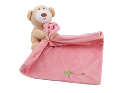Mali cobertor de Segurança Pelúcia Urso Macio Bebê Brinquedo Suave Presente Rosa Branco