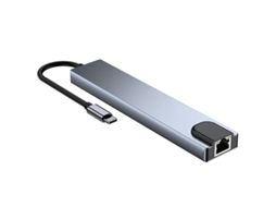 Hub Usb C Adaptador 8 Em 1 Hdmi Ethernet 3 X Leitor De Cartões Usb 3.0 Cartão Sd/micro Sd Alimentação Fornecida Para Macbook Pro Imac Bestvite