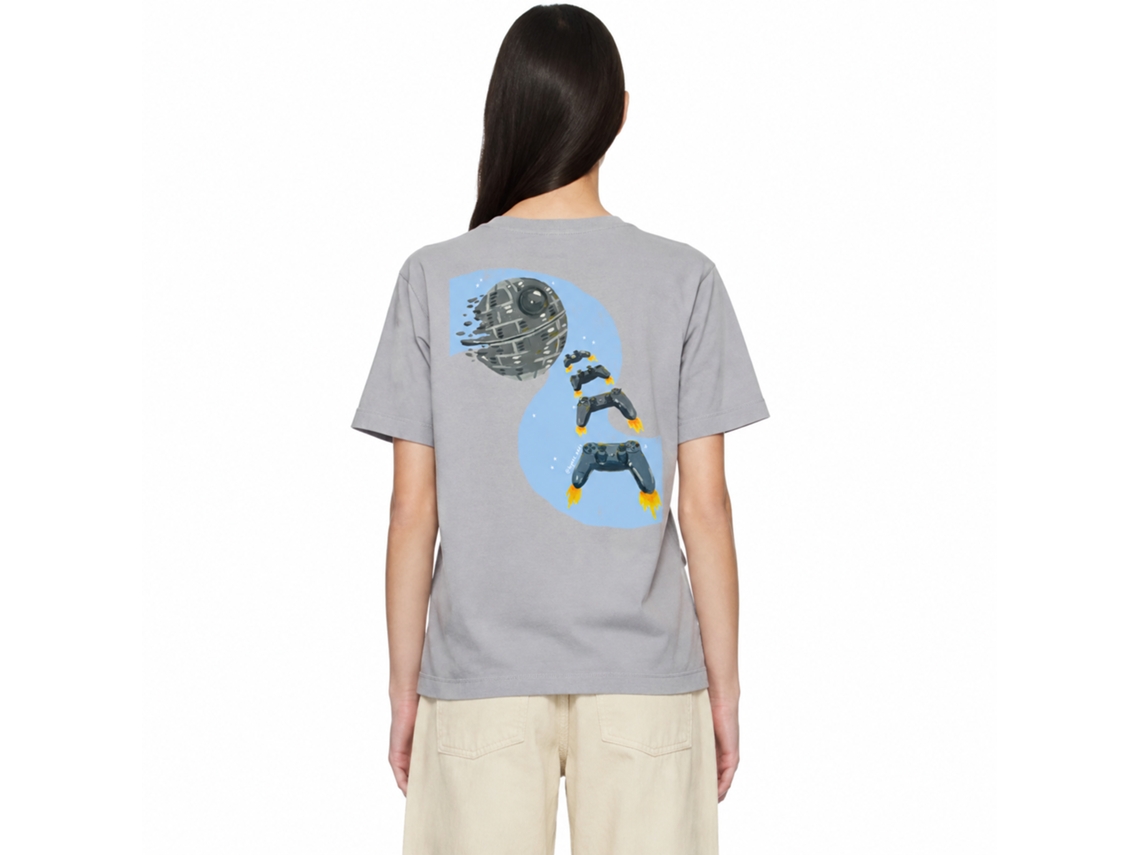 Rockinstone Death Star Grey Hyatt.arts T-shirt Unique Designer Style