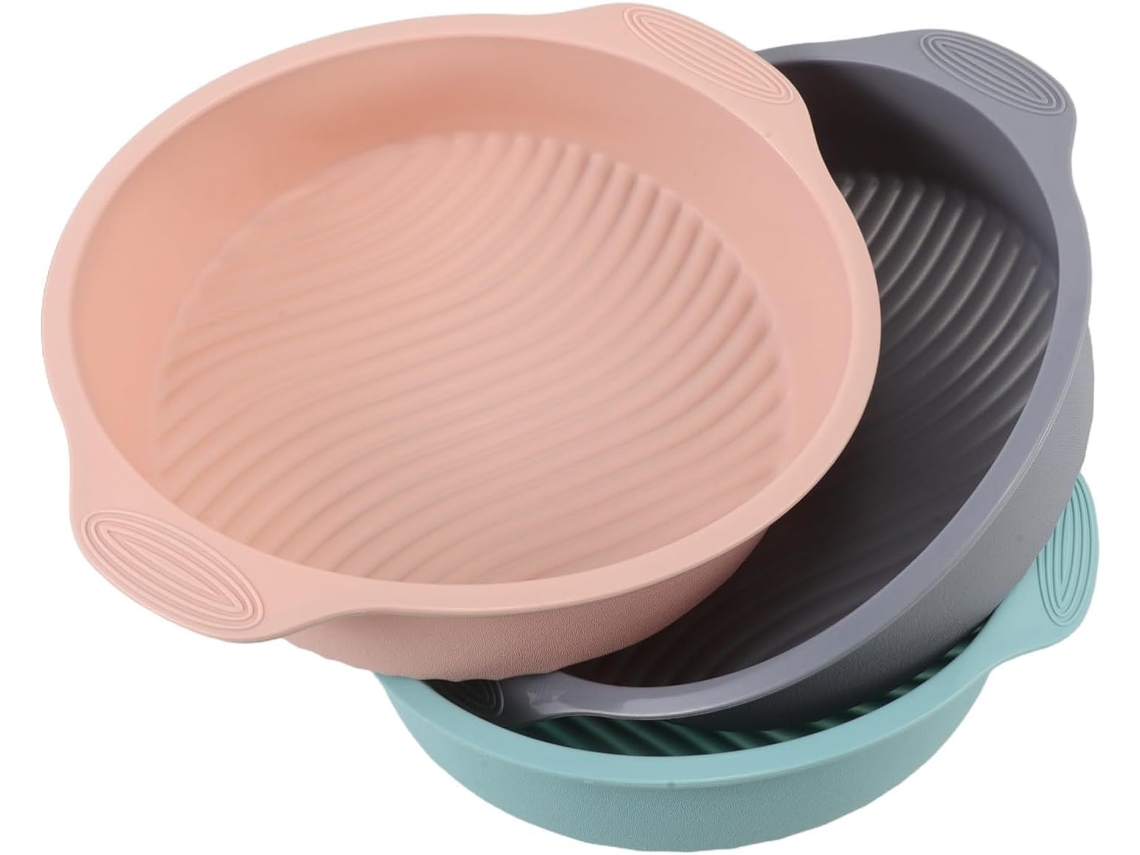 Conjunto De 3 Formas Redondas De Silicone Resistentes Ao Calor Patkaw