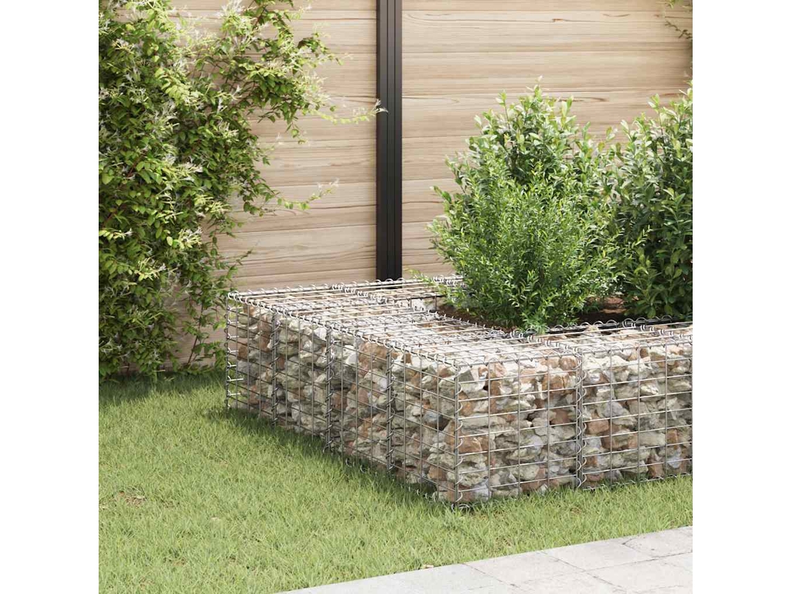 Vidaxl Canteiro Elevado/cubo Gabião 40x40x40 Cm Cm Fio De Aço