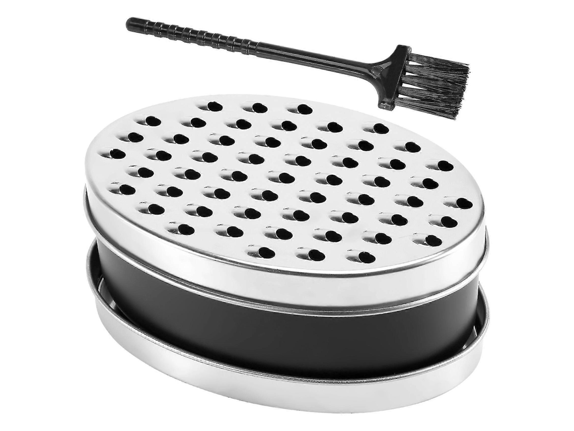 Rallador de Queso com Recipiente e Tampa, Triturador Multifuncional para Gengibre, Verduras e Frutas, Aço Inoxidável Preto