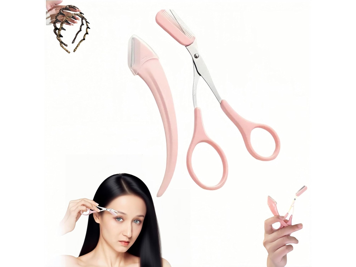 Tesoura Sobrancelhas 2 em 1 2025 Tipo B, para Modelar Homens/mulheres ZYBLSSBB