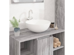 Vidaxl Lavatório Redondo 36x15 Cm Cerâmica Branco