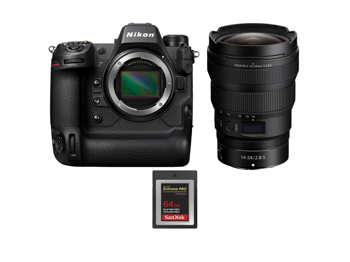 Z9 + Z 14 24mm F/2.8 S + 1 Sandisk 64gb Extreme Pro Cfexpress Type B Máquina Fotográfica Profissional + Ebook Pricedirect NIKON