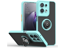 Capa Fina Absorção Anel Rotação Graus Proteção para Oppo Reno 8 5G HONGWE. Anti-Choque Azul