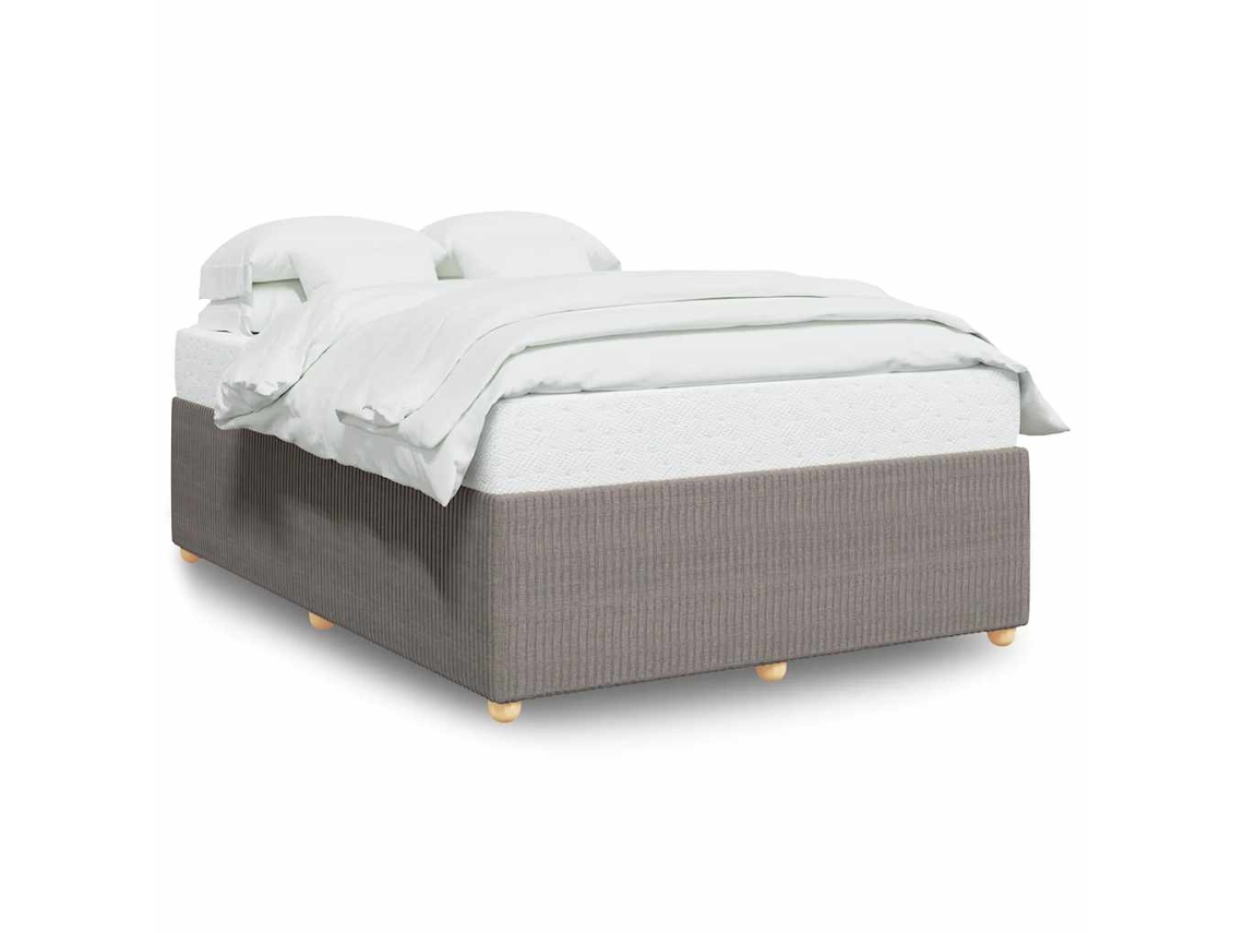 Bed Frame, Bed Frames Vidaxl Cinzento-acastanhado Tecido (160 X 200 Cm)