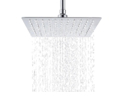 Ducha De Chuva Quadrada De 10 Polegadas De Aço Inoxidável 304 Com Jato Ajustável, Instalação Rápida, Resistente À Corrosão