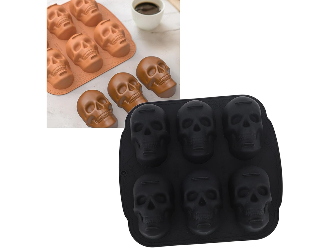 Molde De Silicone Assar Em Formato De Caveira