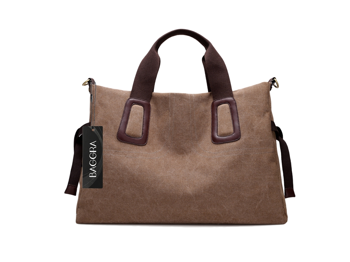 Bolsa Tote Feminina de Lona Casual com Grande Capacidade e Alça Removível