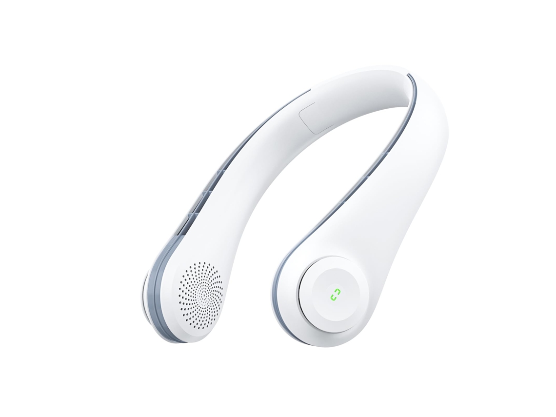 Ventilador de Pescoço MDUG Silencioso, Recarregável, 3600 Mah e Ajustável
