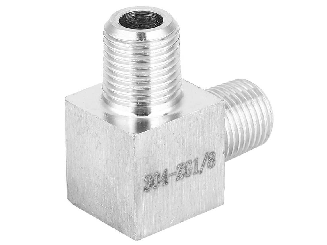 Laxiscreed Conjunto De Encaixe 90° Bspt Macho A Macho Para Tubos De 1/8 Aço Inoxidável 304