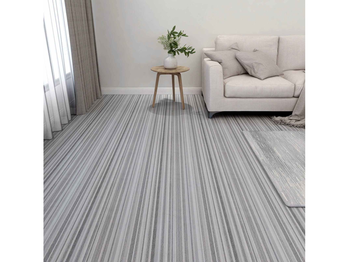 Vidaxl Pranchas De Piso 5,11 M² 55 Pcs Pvc Riscas