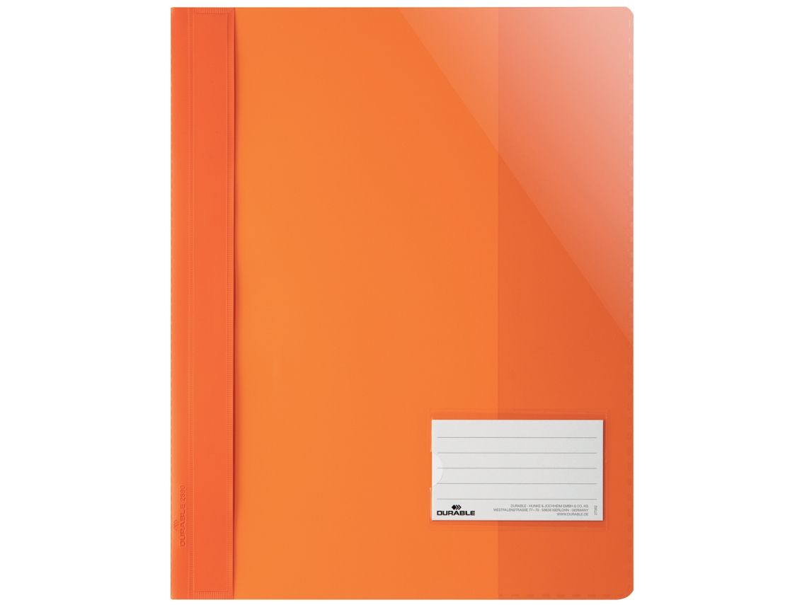 Pasta Durável Extra Larga A4 Pvc Laranja DURABLE