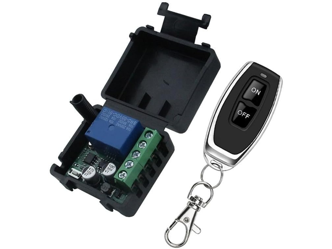 Kit Transmissor E Receptor De Controle Remoto Sem Fio 433mhz Dc 5v 24v 1 Canal Com Código Aprendizagem Para Luzes Led