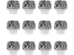 Puxadores E Botões Quadrados Para Gavetas Armários, Conjunto De 12 Peças, Estilo Artístico Com Padrão Abstrato