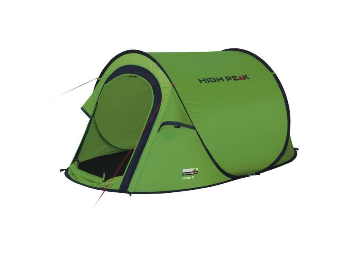 Tenda Popup High Peak Vision 2 2 Lugares Impermeabilidade Verde Montagem Automática